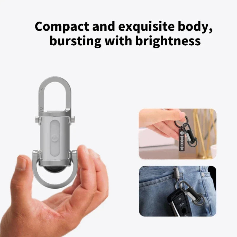 LED Pocket USB Oppladbar Nøkkelring Lys | Luvikno