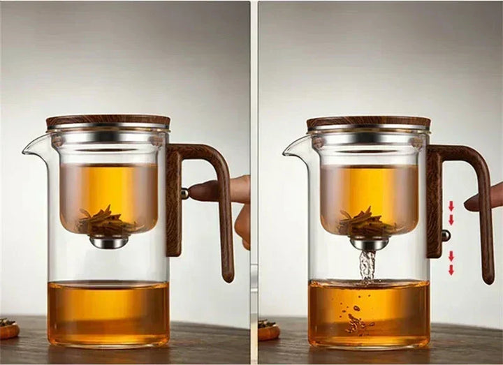 TheePuur Glassfera – Glass Teapot med løs filter for varm og kald te | Luvikno