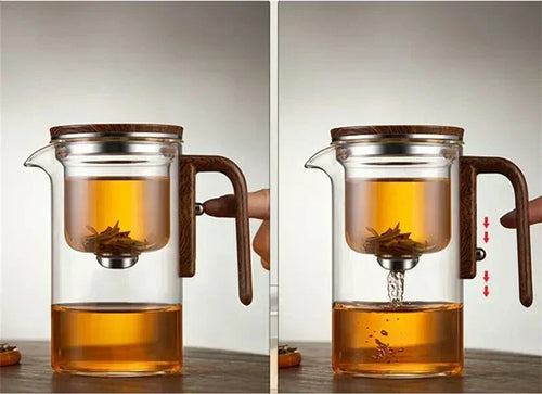 TheePuur Glassfera – Glass Teapot med løs filter for varm og kald te | Luvikno