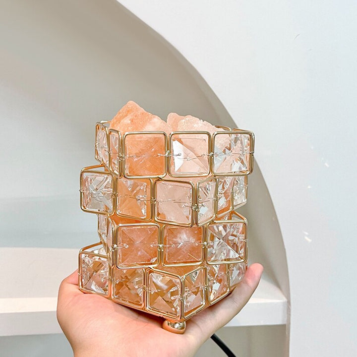 Crystal Room Mood Ambient Geo Shimmer Cube Light | Luvikno
