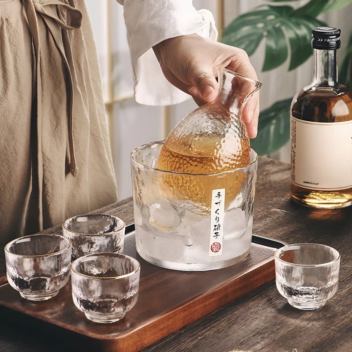 Japansk Glass Sett – Elegant Sake & Whisky Sett | Perfekt for Bar & Hjem | Luvikno