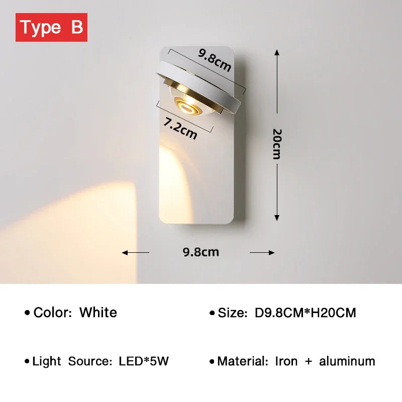BrightTurn – Justerbar LED Vegglampe for Ethvert Rom Luvikno