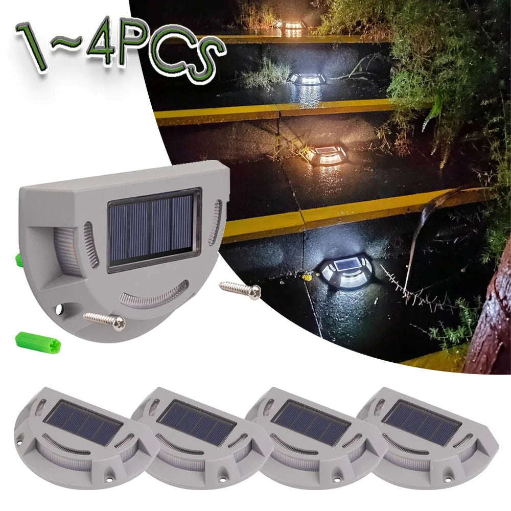 Luvikno | Lumivance Soltrinnlys 2-i-1 | Varmehvit & Kaldhvit | Vanntett IP65 | For Uteområder, Trapper, Stier & Innkjørsler