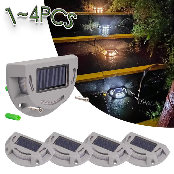 Luvikno | Lumivance Soltrinnlys 2-i-1 | Varmehvit & Kaldhvit | Vanntett IP65 | For Uteområder, Trapper, Stier & Innkjørsler