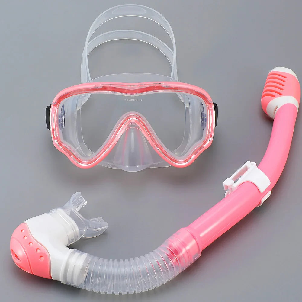 Luvikno | AquaJuni Barn Dykkermaske med Snorkel | Anti-Dug & Lekkasjesikker | Herdet Glass & Silikon | For Gutter & Jenter 7–15 År