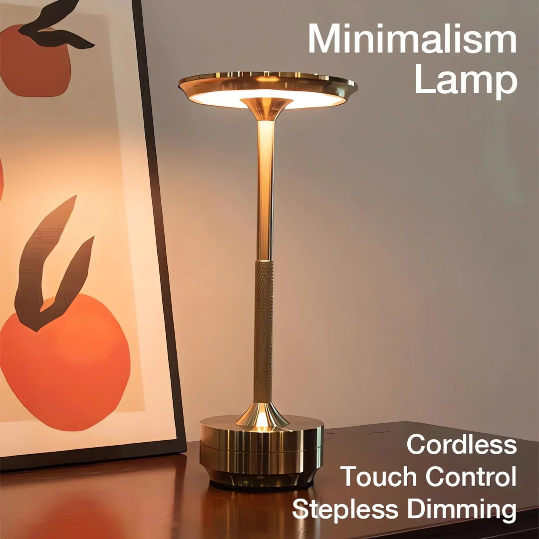 Luvikno | Trådløs oppladbar moderne aura bordlampe med berøringskontroller | Trådløs LED-lampe for moderne sidebord og kontorpulter | Minimalistisk bordlampe