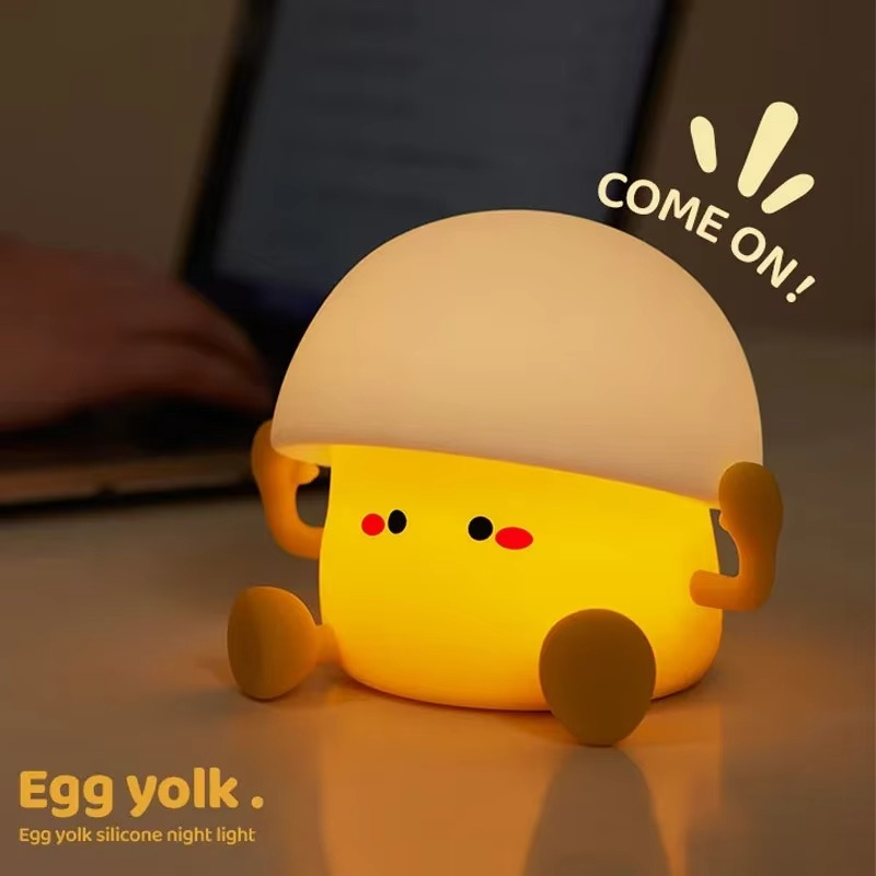 Sjarmerende sopp & eggeplomme LED nattlys Luvikno