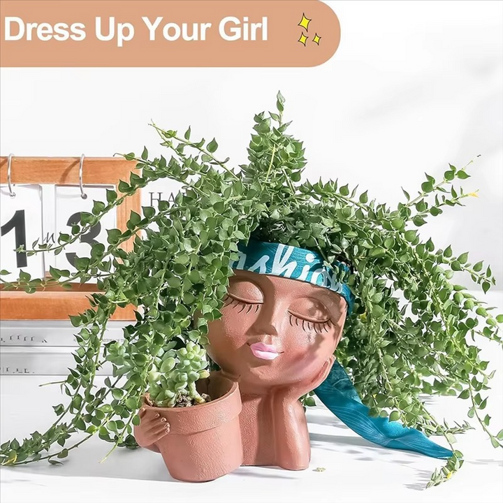 Chic Dual Face Hodeplanter for Innendørs og Utendørs Bruk Luvikno