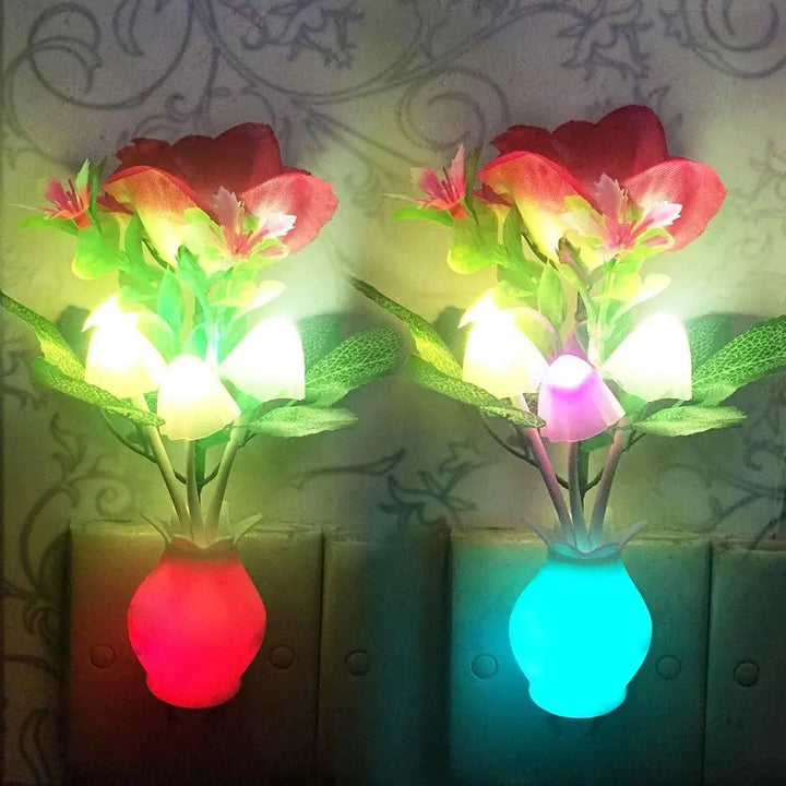 Mini Flower Vase Smart Light Sensor Night Lamp | Luvikno
