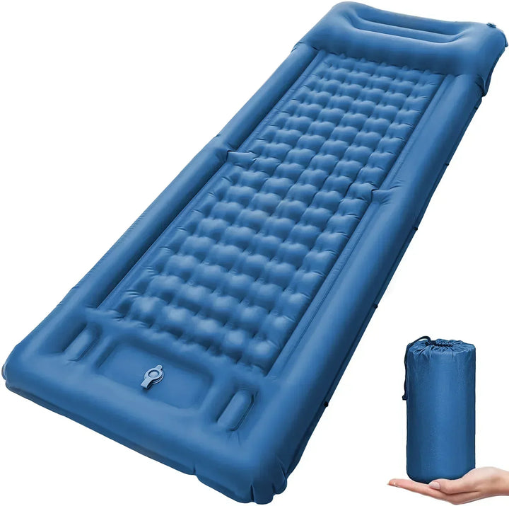 Luvikno | TrekBreeze Camping Liggeunderlag Selvinflaterende | 12 cm Tykk | Med Fotpumpe & Kan Koble Sammen | Ultralett & Vanntett