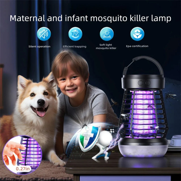Luvikno | Myggjager lampe Lumava Pro | 4-i-1 Campinglys med insektdreper & SOS-funksjon | Oppladbar med USB-C & 2000 mAh batteri
