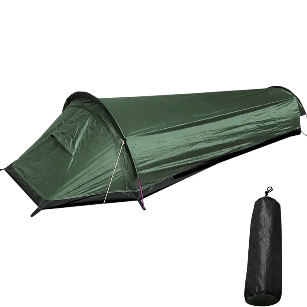 Luvikno | Trekvento SoloShield Ultralett Enkeltelt | Vanntett & Vindstøtende | Med Aluminiumstenger & Lagringspose | For Fotturer, Turer & Camping