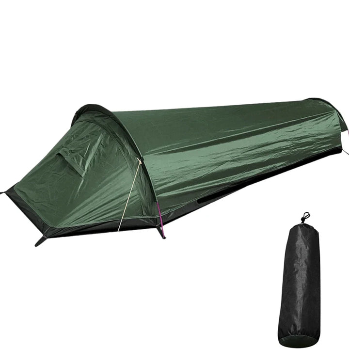 Luvikno | Trekvento SoloShield Ultralett Enkeltelt | Vanntett & Vindstøtende | Med Aluminiumstenger & Lagringspose | For Fotturer, Turer & Camping