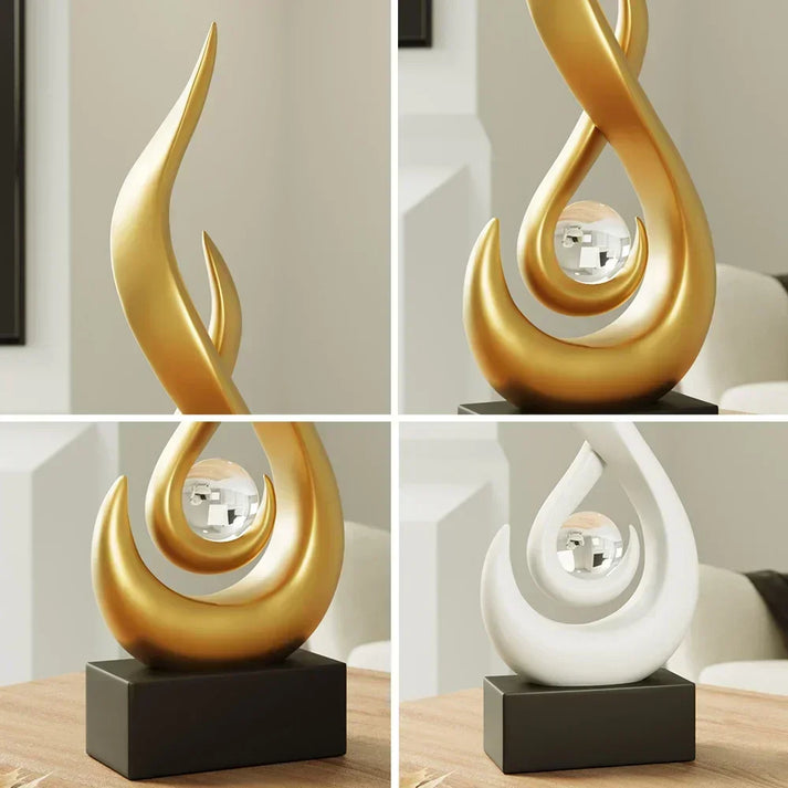 FlowSphere dekorativ skulptur - elegant romdesign Luvikno