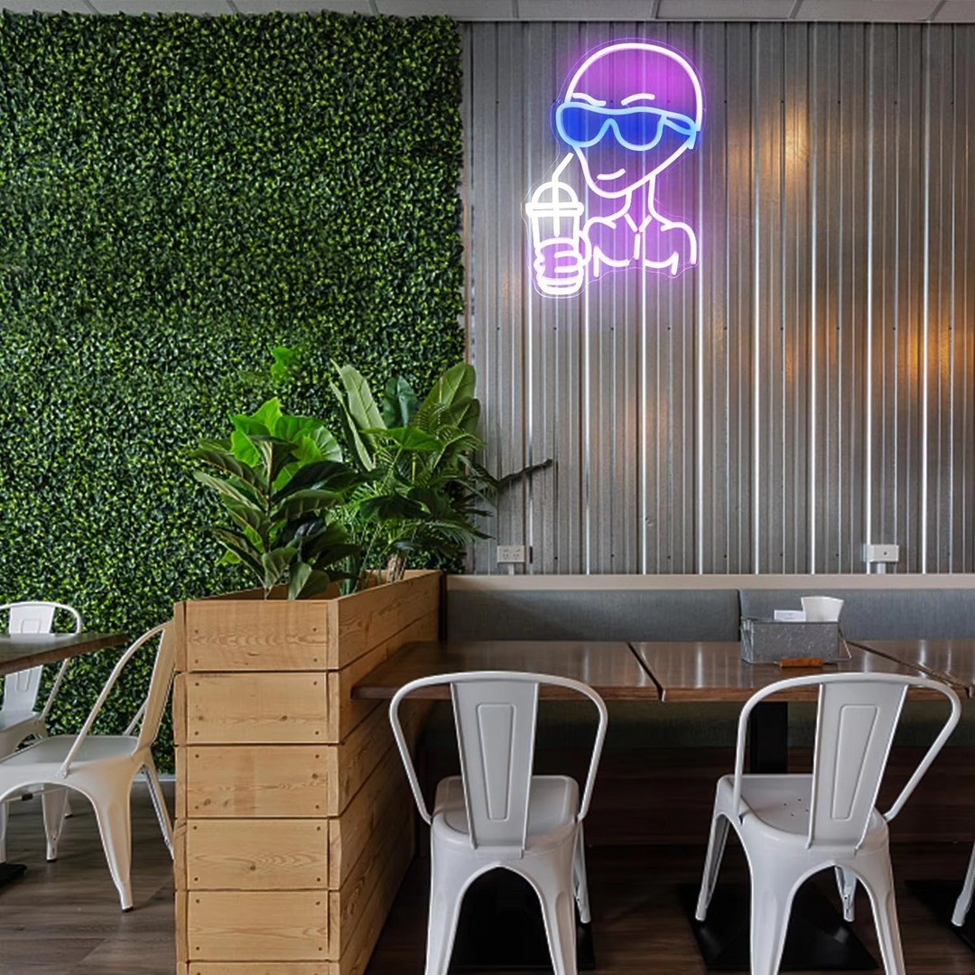 Cosmic Alien Neon LED-skjold for unik hjem- og festdekor Luvikno