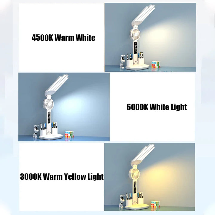 Multifunksjonell 3 i 1 Skrivebord LED Lampe | Luvikno