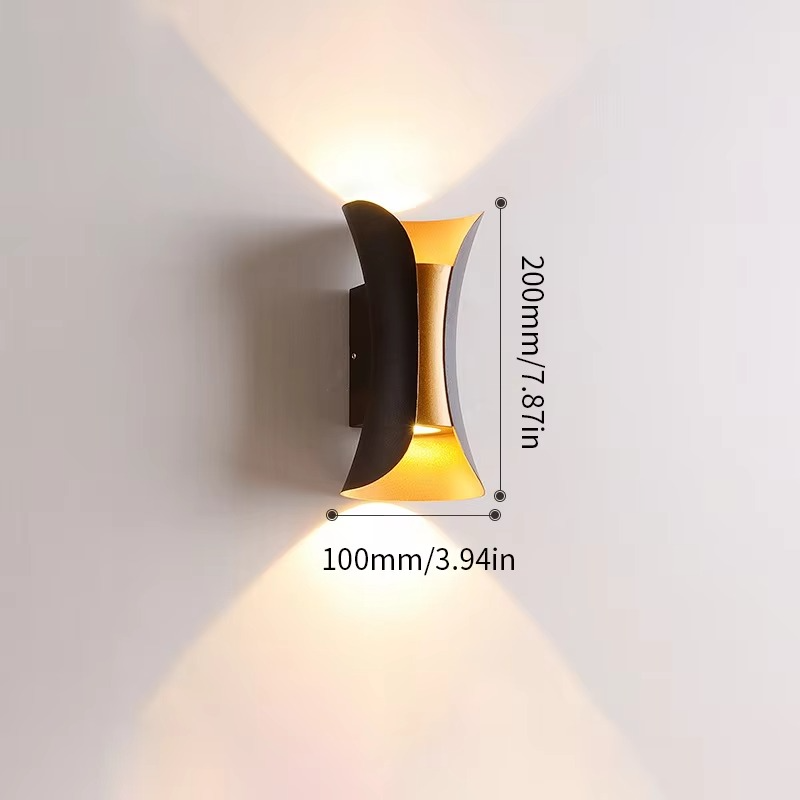 Moderne Dual-Tone LED Vegglampe – Vanntett & Minimalistisk for Innendørs & Utendørs Luvikno