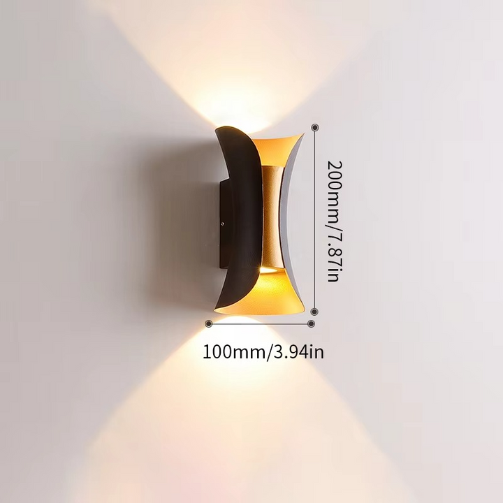 Moderne Dual-Tone LED Vegglampe – Vanntett & Minimalistisk for Innendørs & Utendørs Luvikno
