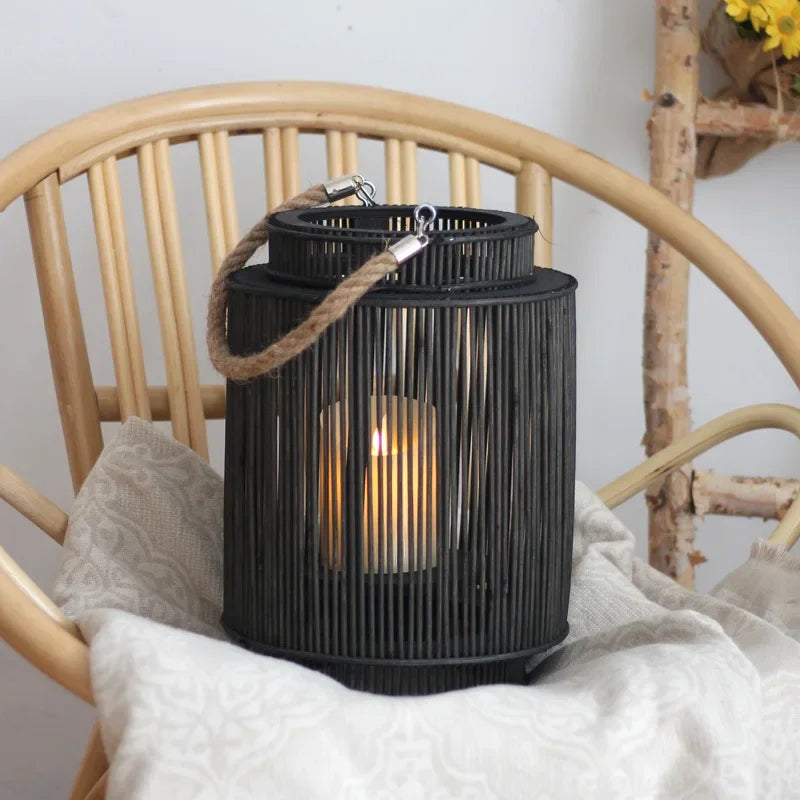 Imitasjon Bambus LED Lys Lantern Luvikno