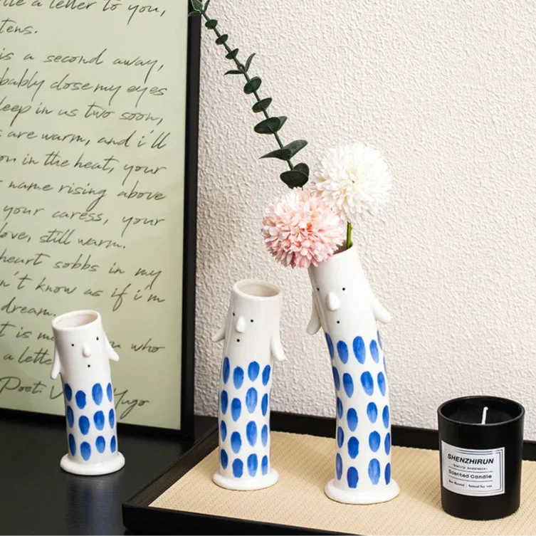 Lovely Cartoon Figures Keramikk vase | Luvikno