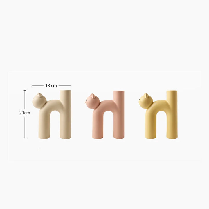 Mini Cat Elegant Minimal H-formet Luviknoomster vase | Luvikno