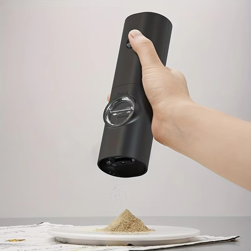 Luvikno | Elektrisk pepper- og saltkvernsett med justerbar grovhet og LED-lys