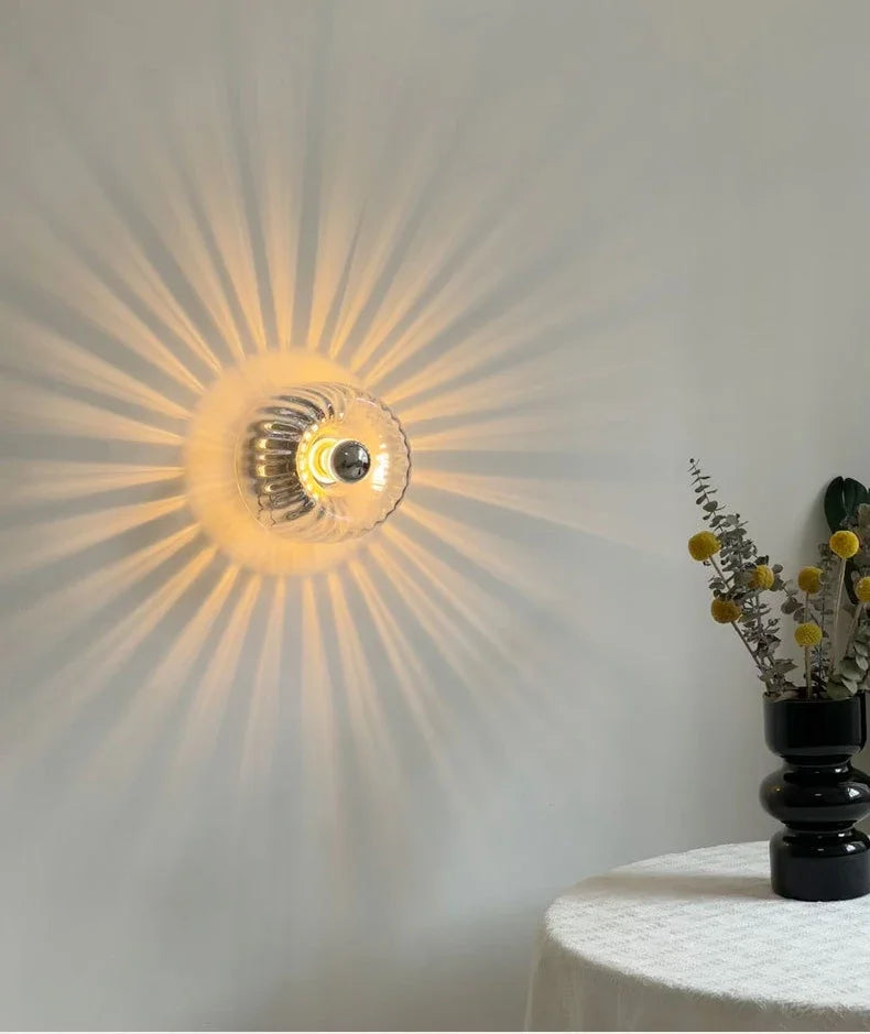 Skandinavisk Bauhaus Vegglampe laget av Glass, Moderne LED Vegglampe for Gang & Stue | Luvikno