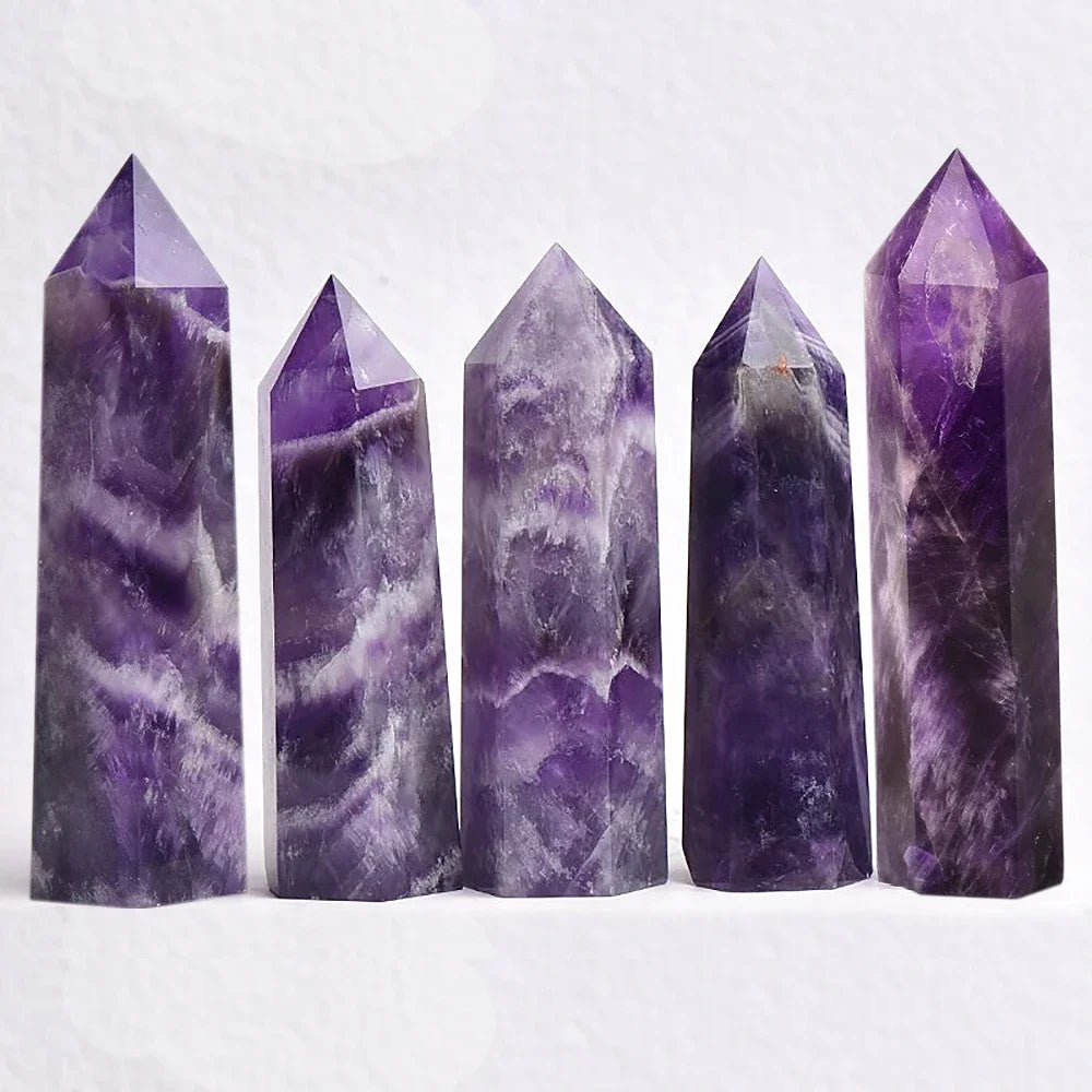 Luvikno | Krystall Obelisk Elaria | Naturlig Stein Healende Stein | For Meditasjon & Reiki | 4–8 cm
