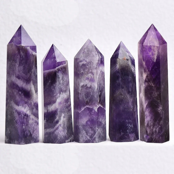 Luvikno | Krystall Obelisk Elaria | Naturlig Stein Healende Stein | For Meditasjon & Reiki | 4–8 cm