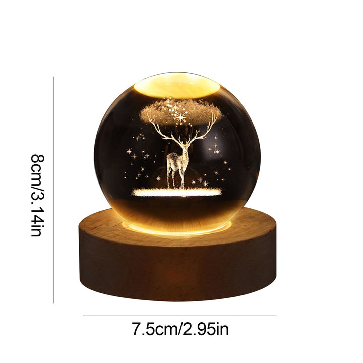 Crystal Light Ball – Fortryllende Glass Ambient Lys for Hjemmet Luvikno