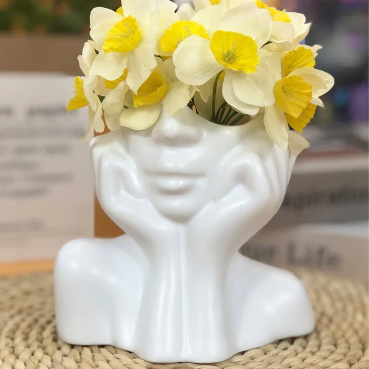 Gledelig Lucky Flower Pot Skulptur | Luvikno