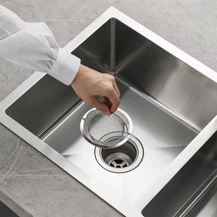 Luvikno | Spül sil | DrainGuard Inox | Rustfritt stålsil for kjøkken og bad | Fanger matrester og hår | Ruster ikke og er holdbar