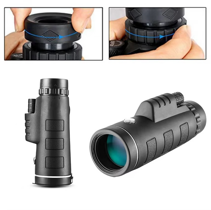 40x60 HD Monocular Telescope med smarttelefonholder og stativ for utendørs og camping Luvikno