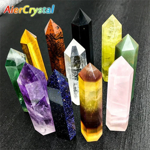 Luvikno | Krystall Obelisk Elaria | Naturlig Stein Healende Stein | For Meditasjon & Reiki | 4–8 cm