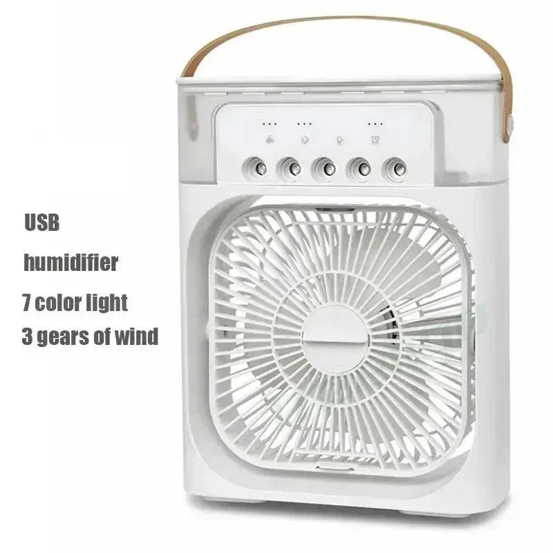 3 I 1 Vifte AIr Conditioner Husholdning Liten Luftkjøler LED Natt Lys Bærbar Luftfukter Luftjusteringsvifte Kontor Hjem Vifte Ny | Luvikno