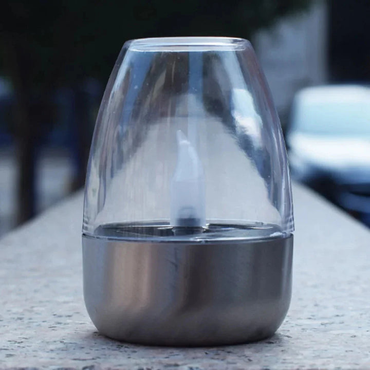 Luvikno | SolarFlair Rustfritt Stål Sollys | Varme Hvit LED Lys | For Hage, Terrasse & Balkong