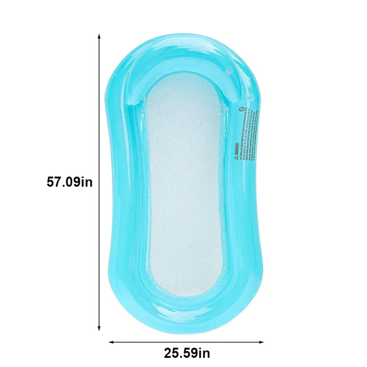 Luvikno | AquaLiva Oppblåsbar Svømmelytter Rooxin | Ergonomisk Svømmehimmelseng med Mesh & Armlener | For Basseng, Innsjø & Strand