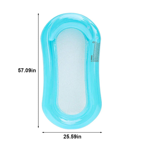 Luvikno | AquaLiva Oppblåsbar Svømmelytter Rooxin | Ergonomisk Svømmehimmelseng med Mesh & Armlener | For Basseng, Innsjø & Strand