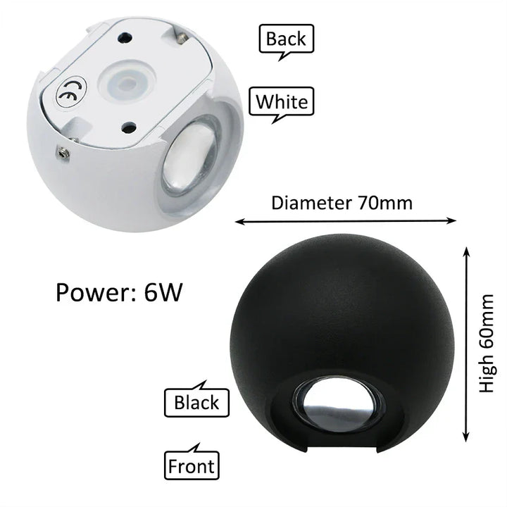 SolarGlow - 6W Vegglampe for Utendørs Luvikno