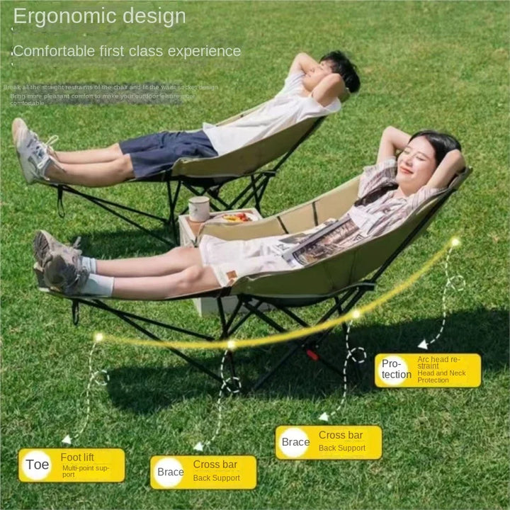 Relax Everywhere Reclining Utendørs Lounge Camping Stol | Luvikno