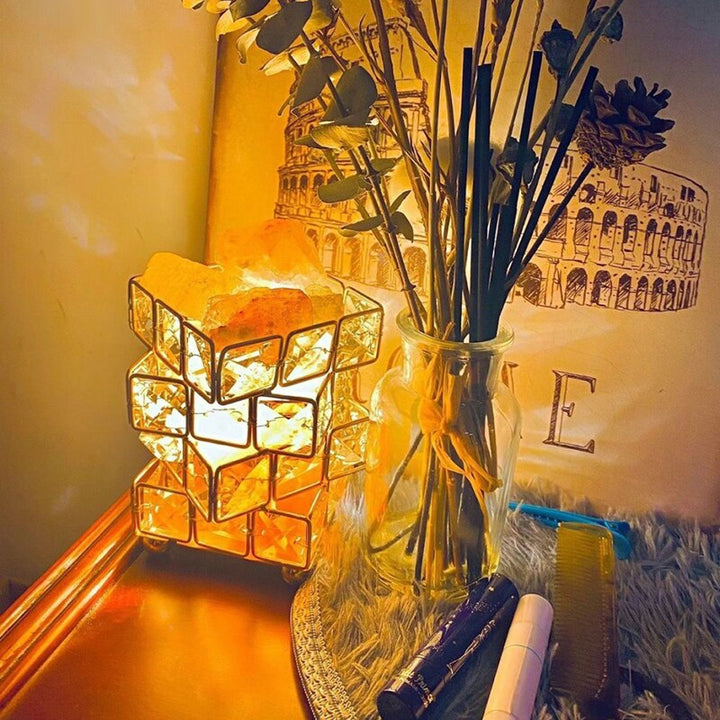 Crystal Room Mood Ambient Geo Shimmer Cube Light | Luvikno