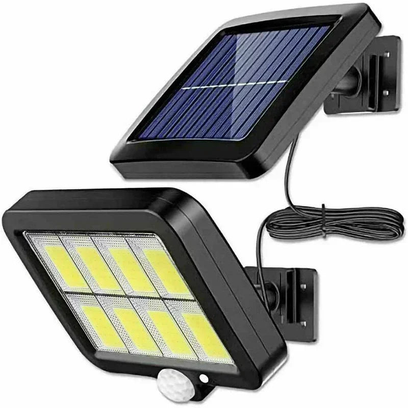Luvikno | LuminaX Solar | 100 COB LED Sollys | IP65 | Bevegelsessensor & 3 Moduser | Trådløs Utendørsbelysning