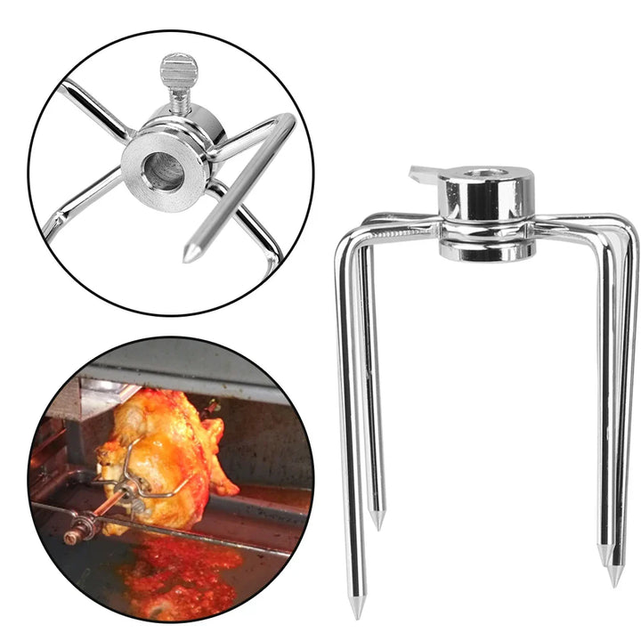 Luvikno | BBQ Kjøttgafler GrillMaster Pro | 2-delt sett | Rustfritt stål | For rotisseri & kullgrill