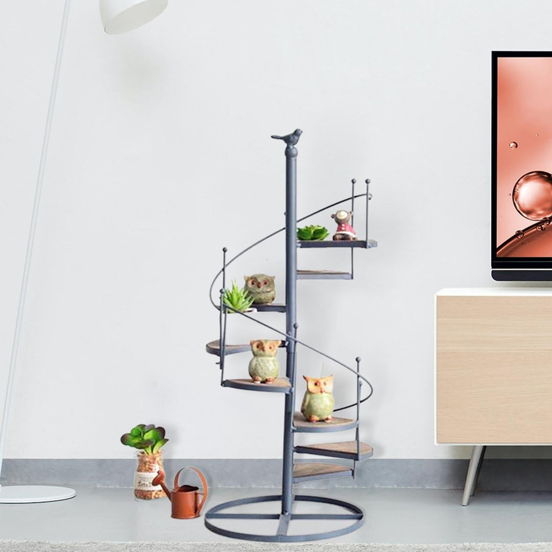 Elegant spiralformet planteholder for balkong- og hagearrangementer Luvikno