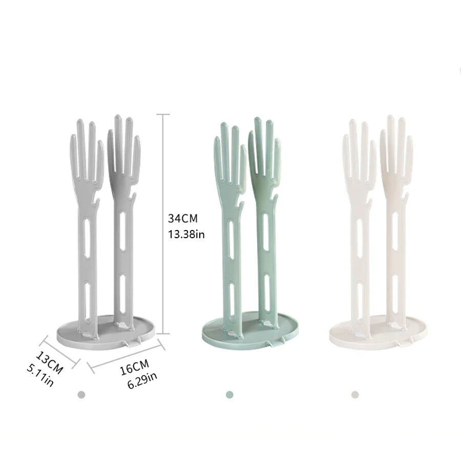 Luvikno | TROCKINO Tørkestativ for kjøkkenhansker | Hanskeholder & tørkestativ | Plassbesparende & hygienisk | 34×16×13 cm