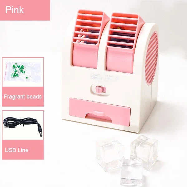 Dual-Outlet Turbo Cooling Desk Humidifier Fan | Luvikno