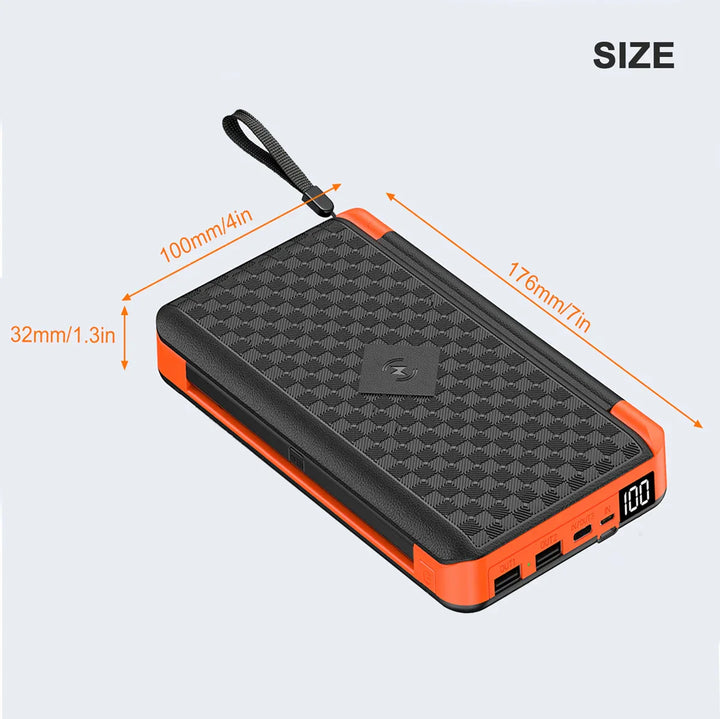 Solar Fast Charging Ultra-Large Capacity Portable Powerbank | Luvikno