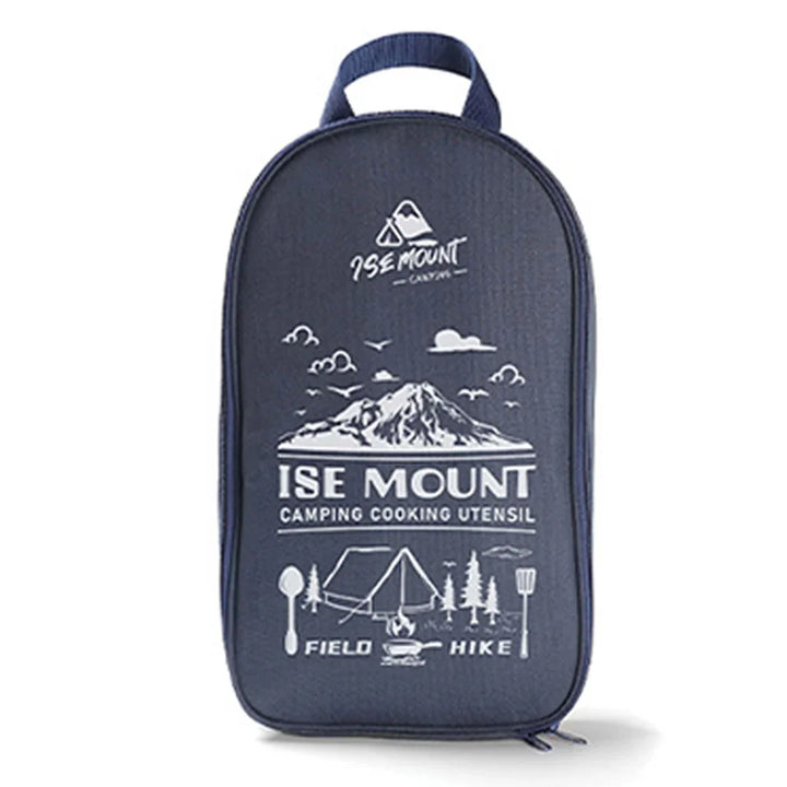 Luvikno | TerraChef AdventureKit Camping Kjøkkensett 9-delt | Inkl. oppbevaringspose | Rustfritt stål utendørs matlagingsutstyr | For camping, fotturer og grilling