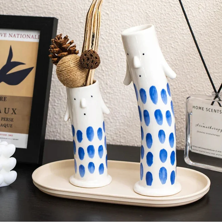 Lovely Cartoon Figures Keramikk vase | Luvikno