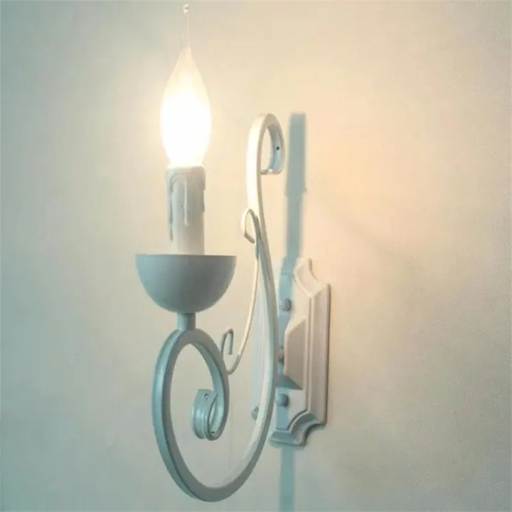 LuminousEra - Hvit Vegglampe med E14 Stearinlys Luvikno